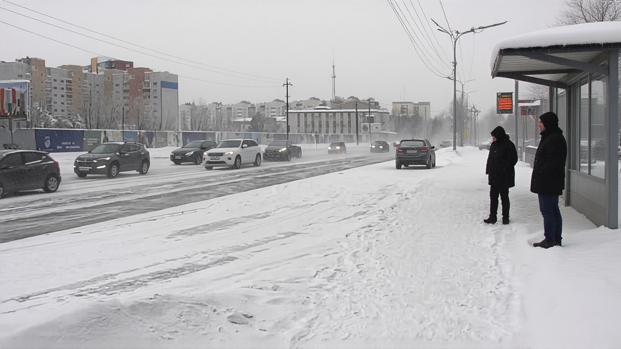 В Сургуте дети шли в школу на льду при ветре 15 м/с, а в Когалыме — отменили занятия